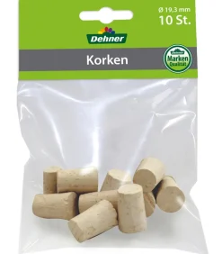 Dehner Korken, Ø19,3 mm, 10er-Set Hellbraun New