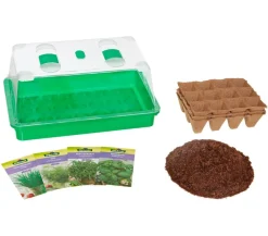 Dehner Kräuterhaus Komplett-Set, ca. B38/H18/T24 cm Grün Discount