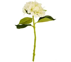 Dehner Kunstpflanzen - Kunstblume Hortensie, 47 cm Creme