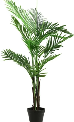 Dehner Kunstpflanzen - Kunstpflanze Palme im Topf, ca. H120 cm Grün