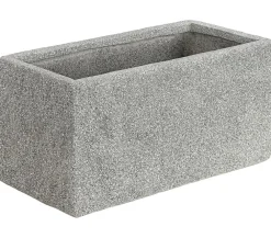 Dehner Pflanzkübel & Blumenkästen - Kunststein-Kasten Rock, rechteckig, Grau