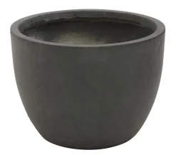Dehner Kunststein-Pflanztopf Manchester, rund, antik-schwarz Dunkelgrau Best