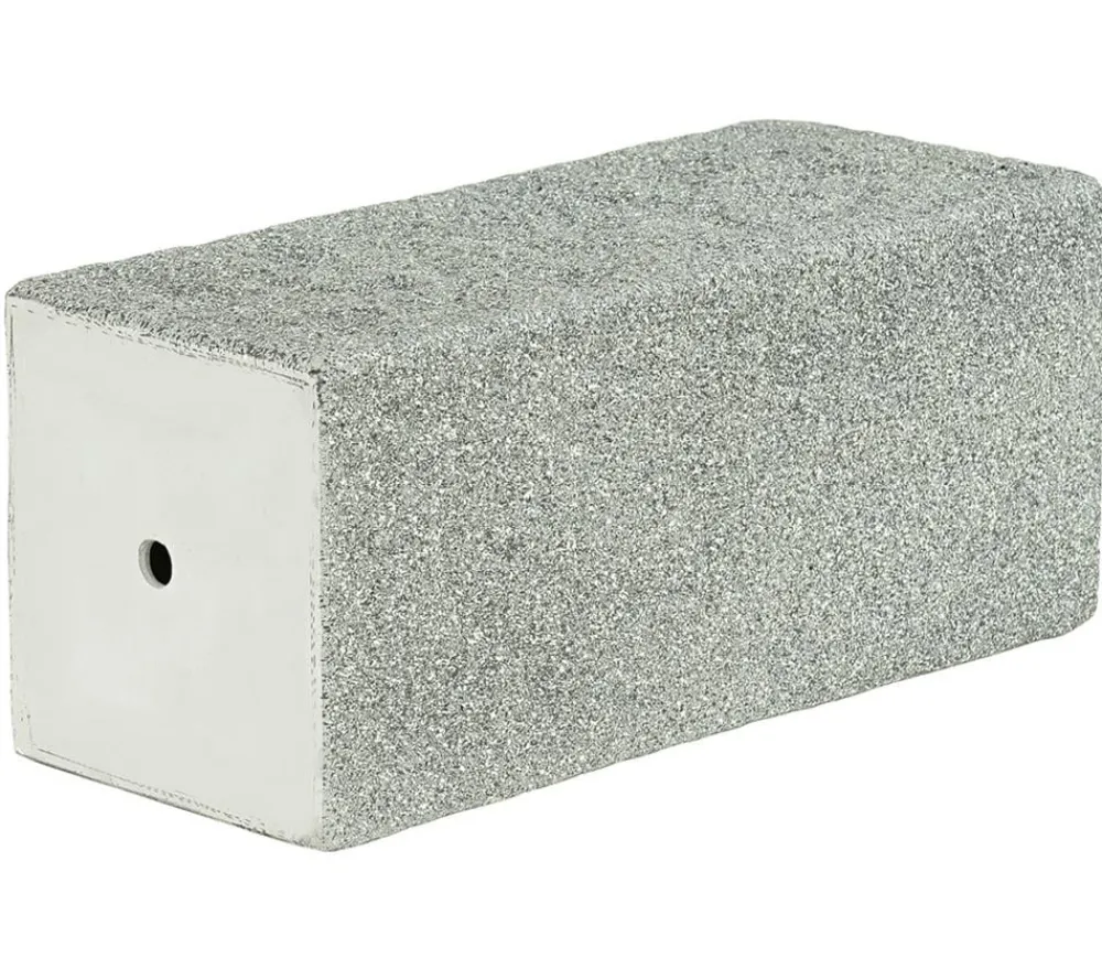 Dehner Kunststein-Pflanzvase Rock, quadratisch, grau Hellgrau Discount