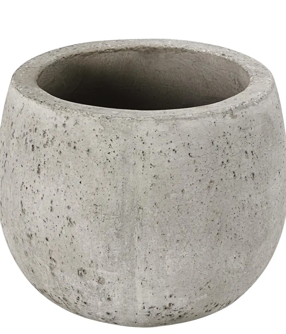 Dehner Blumentöpfe & Übertöpfe > Kunststein-Topf Balloon Stone niedrig, bauchig,