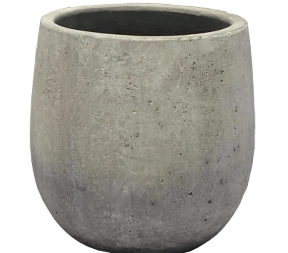 Dehner Blumentöpfe & Übertöpfe - Kunststein-Topf Balloon Stone, bauchig, Grau