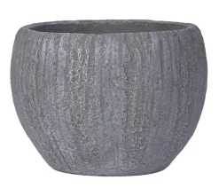 Dehner Kunststein-Topf Belfast, bauchig, Grau New