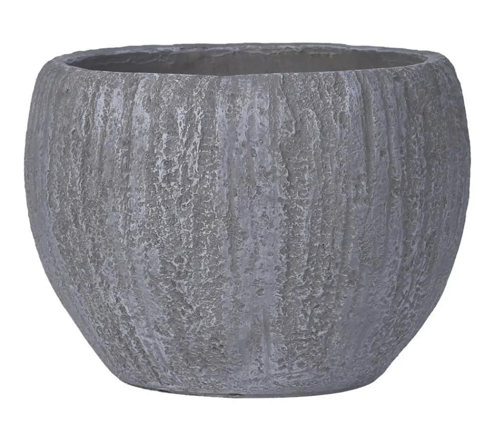 Dehner Blumentöpfe & Übertöpfe - Kunststein-Topf Belfast, bauchig, Grau