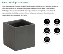 Dehner Blumentöpfe & Übertöpfe > Kunststein-Topf Manchester, quadratisch