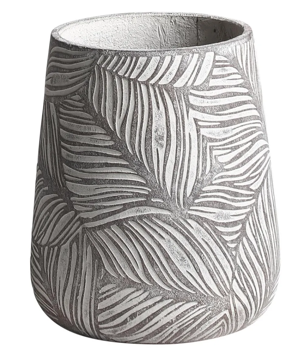 Dehner Blumentöpfe & Übertöpfe - Kunststein-Vase Stanca, rund Dunkelrot