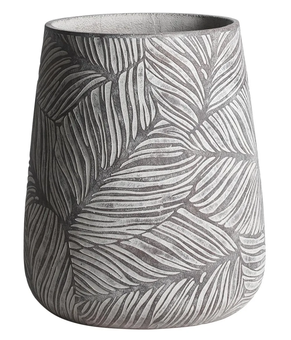 Dehner Blumentöpfe & Übertöpfe - Kunststein-Vase Stanca, rund Dunkelrot