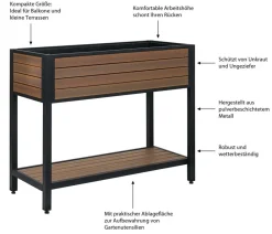 Dehner Kunststoff-Balkonhochbeet Houston Braun Online