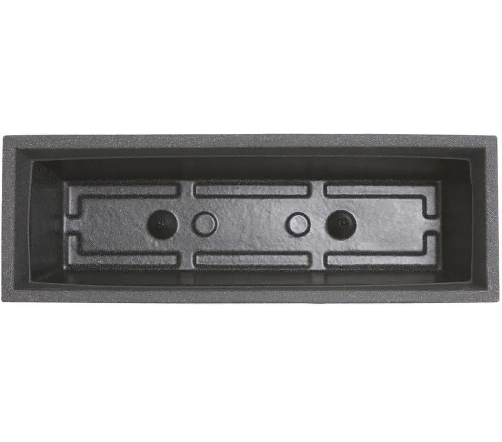 Dehner Pflanzkübel & Blumenkästen - Kunststoff-Blumenkasten Pisa, ca. B60/H20/T20 cm, anthrazit Dunkelgrau