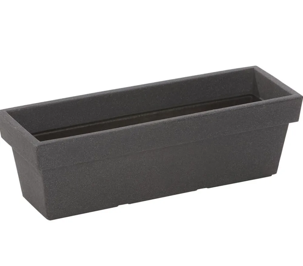 Dehner Pflanzkübel & Blumenkästen - Kunststoff-Blumenkasten Pisa, ca. B60/H20/T20 cm, anthrazit Dunkelgrau