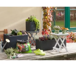 Dehner Pflanzkübel & Blumenkästen|Blumentöpfe & Übertöpfe > Kunststoff-Blumenkübel Palermo, quadratisch