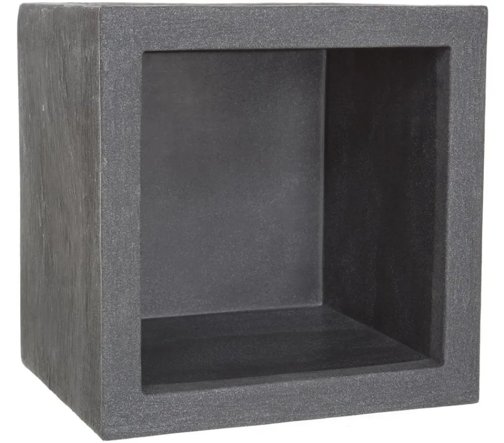 Dehner Kunststoff-Blumenkübel Palermo, quadratisch Anthrazit Best