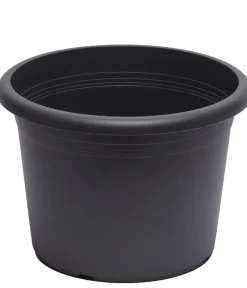 Dehner Kunststoff-Blumentopf Cylindro XXL, rund Dunkelgrau New