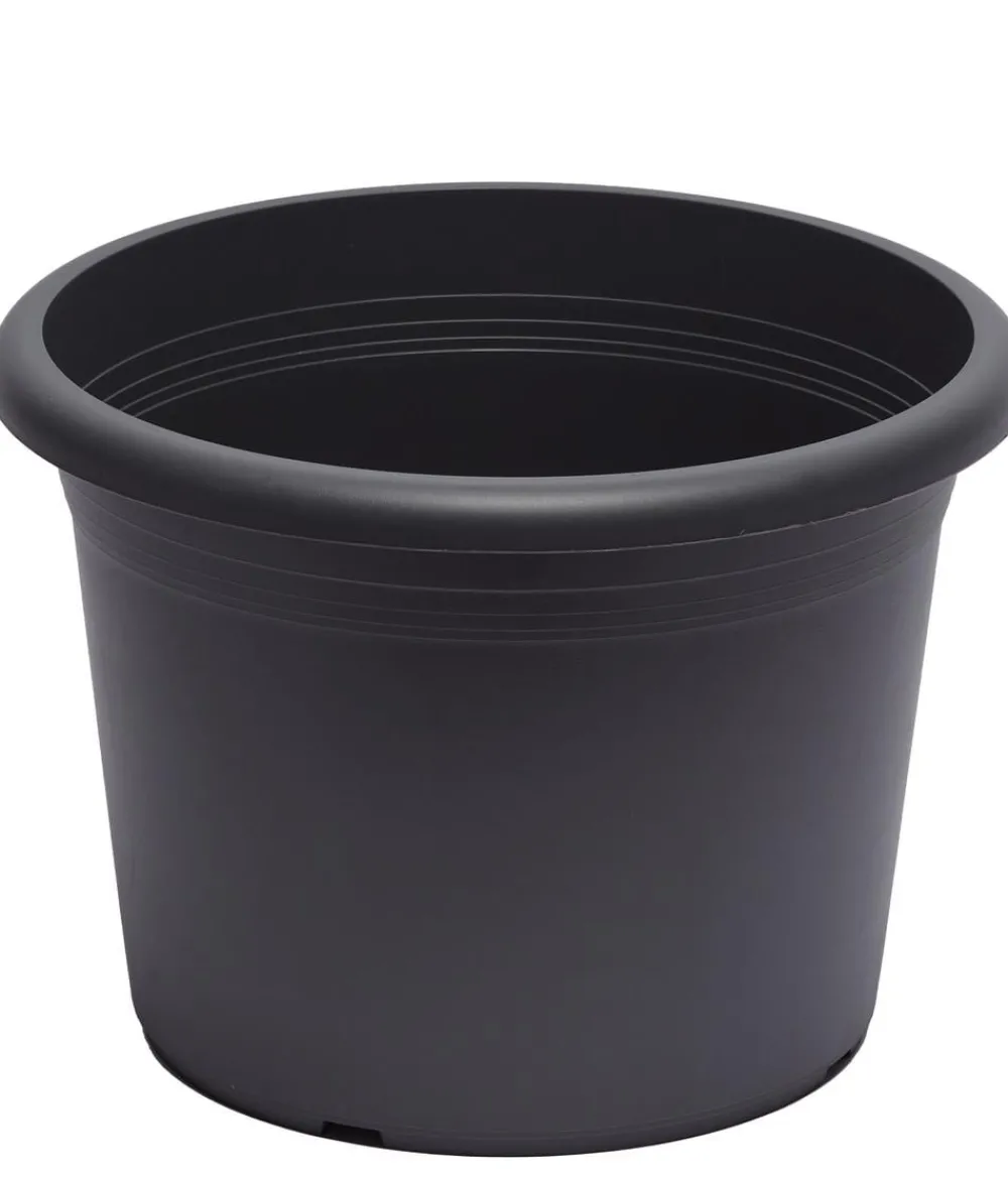 Dehner Kunststoff-Blumentopf Cylindro XXL, rund Dunkelgrau New