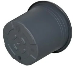 Dehner Kunststoff-Blumentopf Cylindro, rund Anthrazit