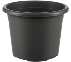 Dehner Kunststoff-Blumentopf Cylindro, rund Anthrazit Hot