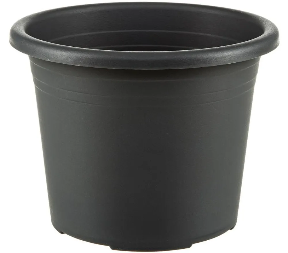Dehner Kunststoff-Blumentopf Cylindro, rund Anthrazit Best