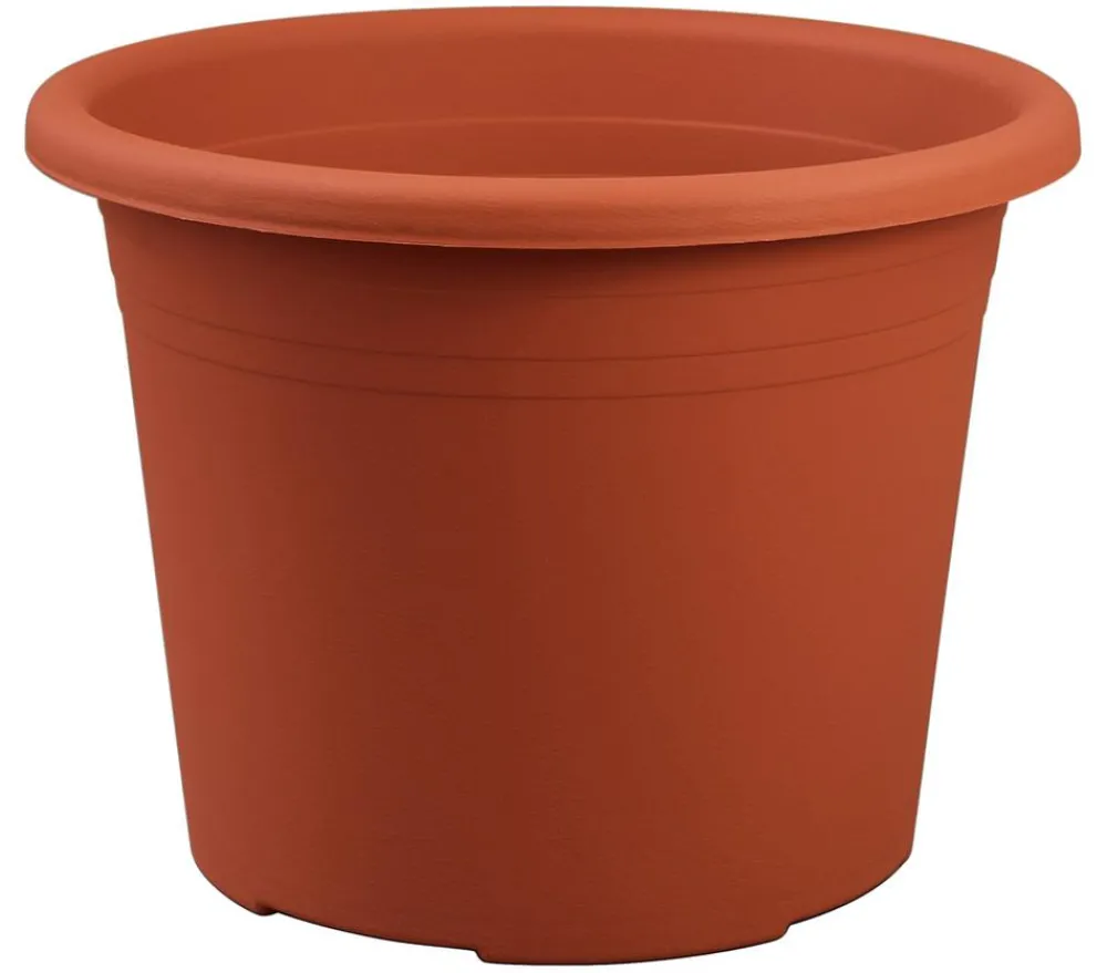 Dehner Kunststoff-Blumentopf Cylindro, rund Terrakotta Clearance