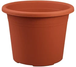 Dehner Kunststoff-Blumentopf Cylindro, rund Terrakotta Discount