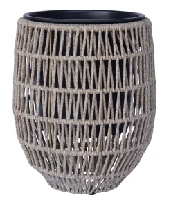 Dehner Blumentöpfe & Übertöpfe - Kunststoff-Flechttopf Portofino, rund, braun