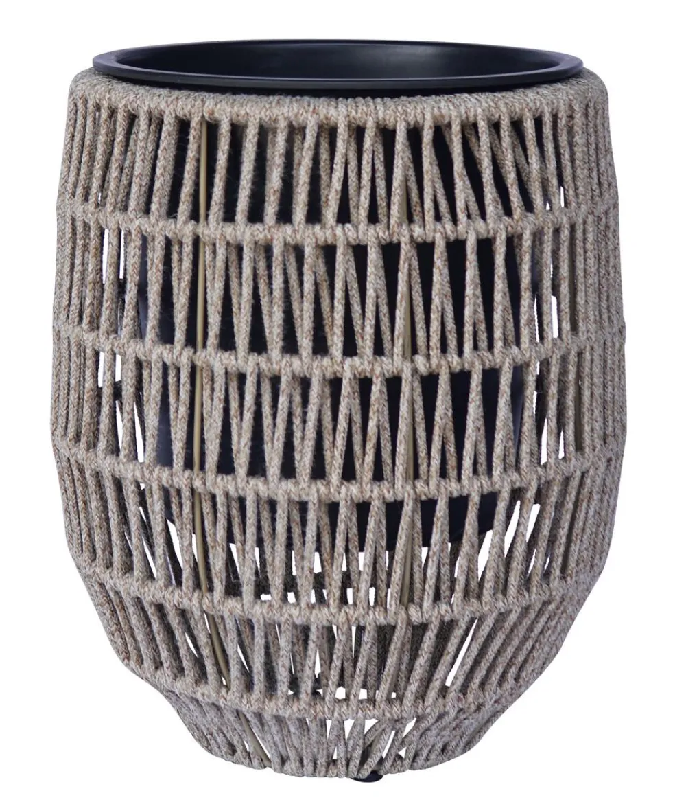 Dehner Blumentöpfe & Übertöpfe - Kunststoff-Flechttopf Portofino, rund, braun