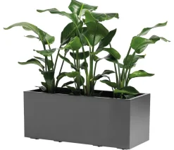 Dehner Kunststoff-Kasten Kebe, rechteckig, ca. B100/H40/T40 cm Dunkelgrau Online