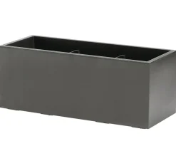Dehner Kunststoff-Kasten Kebe, rechteckig, ca. B100/H40/T40 cm Dunkelgrau Online