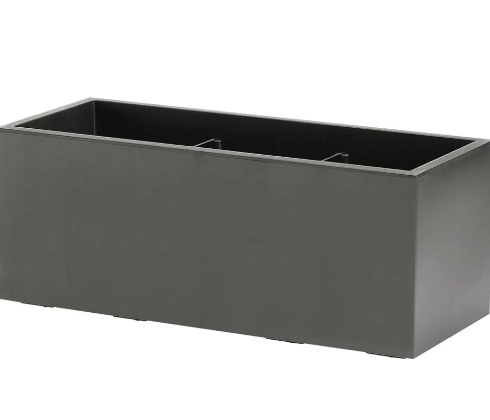 Dehner Kunststoff-Kasten Kebe, rechteckig, ca. B100/H40/T40 cm Dunkelgrau Online
