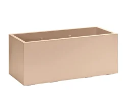 Dehner Pflanzkübel & Blumenkästen - Kunststoff-Kasten Kebe, rechteckig, ca. B100/H40/T40 cm Beige