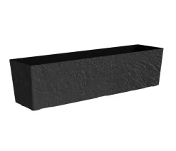 Dehner Kunststoff-Kasten Stone inkl. Bewässerungssystem, rechteckig Anthrazit Discount