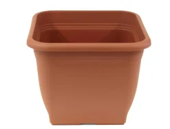 Dehner Blumentöpfe & Übertöpfe - Kunststoff-Pflanztopf Quattro, eckig Terrakotta