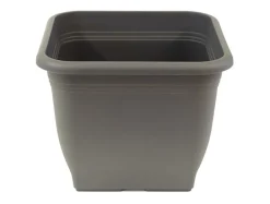 Dehner Blumentöpfe & Übertöpfe - Kunststoff-Pflanztopf Quattro, eckig Dunkelgrau