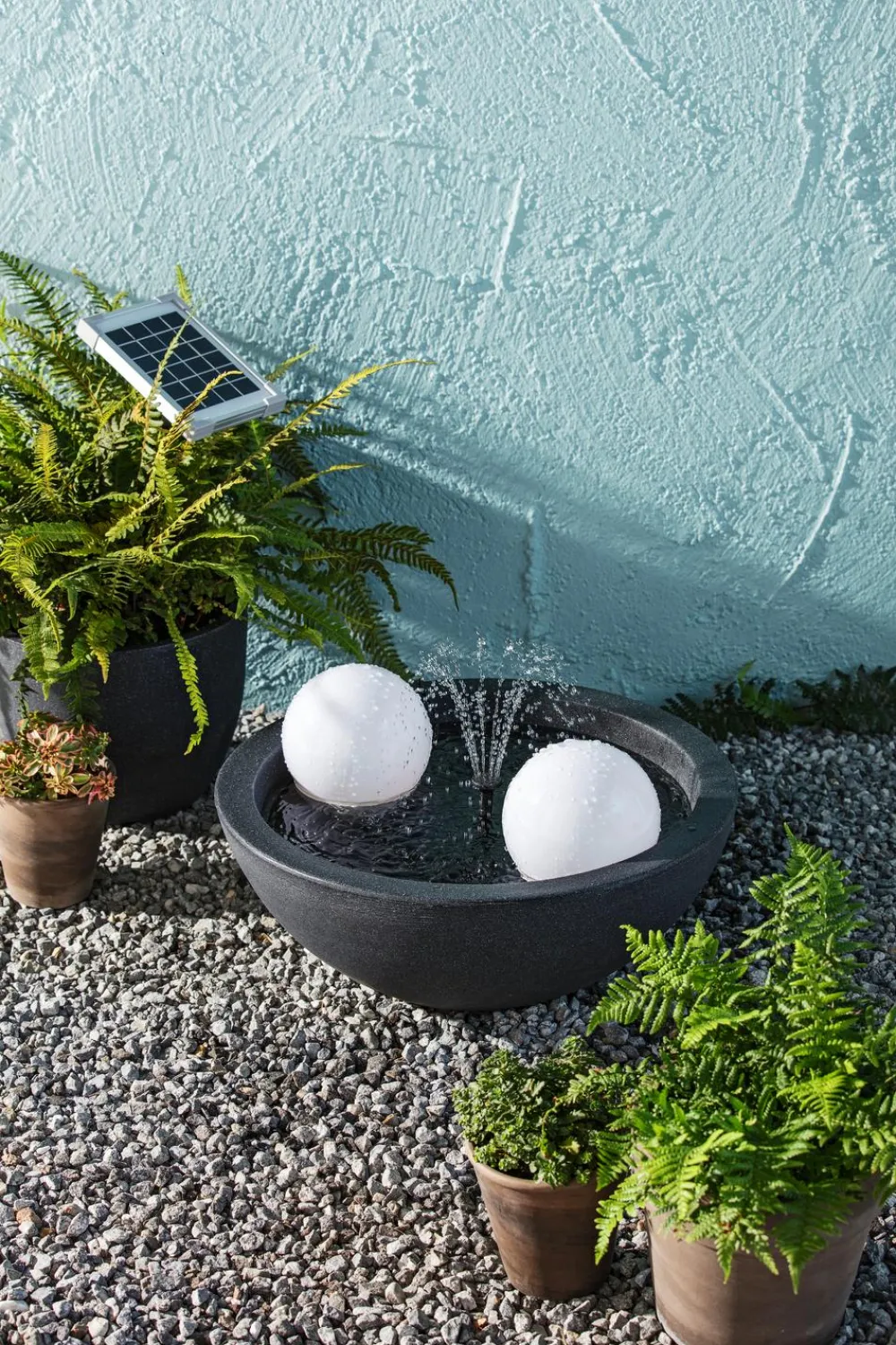 Dehner Kunststoff-Schale Miami, rund, anthrazit, ca. Ø52/H20 cm Dunkelgrau Clearance