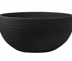 Dehner Blumenampeln & -Schalen - Kunststoff-Schale Sulco, rund, , ca. Ø58/H28 cm Anthrazit