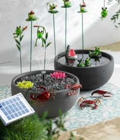 Dehner Blumenampeln & -Schalen - Kunststoff-Schale Sulco, rund, , ca. Ø58/H28 cm Anthrazit