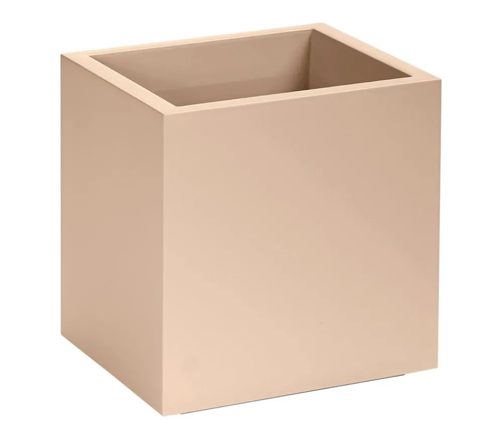 Dehner Blumentöpfe & Übertöpfe - Kunststoff-Topf Kebe, quadratisch, ca. B40/H40/T40 cm Beige