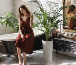 Dehner Kunststoff-Topf Lilia, konisch Weiß Outlet