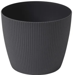 Dehner Blumentöpfe & Übertöpfe - Kunststoff-Topf Magnolia, konisch Anthrazit