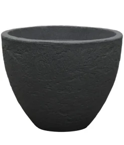 Dehner Kunststoff-Topf Stone, konisch, anthrazit Dunkelgrau New