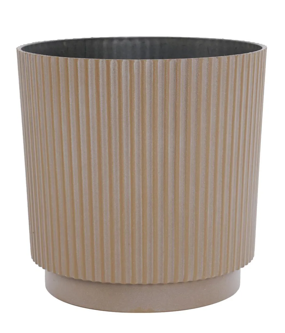 Dehner Kunststoff-Topf Verti, rund Beige Sale