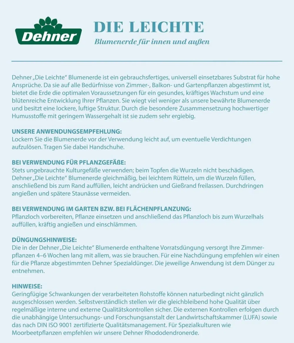 Dehner Leichte Blumenerde, 51 x 40 Liter Clearance