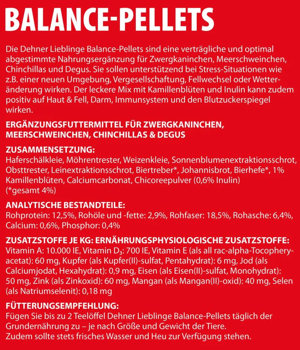 Dehner Lieblinge Nahrungsergänzung Für Tiere|Nahrungsergänzung Kleintiere > Balance-Pellets, 180 g