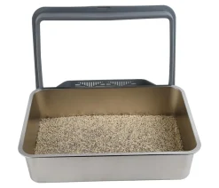 Dehner Lieblinge Katzenklo - Edelstahl-Katzentoilette Nova, ca. B60,8/H29,3/T40,8 cm