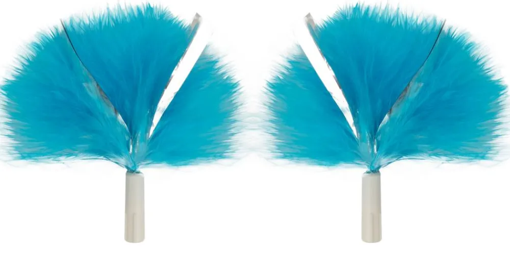 Dehner Lieblinge Ersatzfedern für Katzenspielzeug Peekaboo, 2 Stk Blau Best
