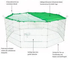 Dehner Lieblinge Freilaufgehege > Freilaufgehege Magnus, ca. B57/H56 cm