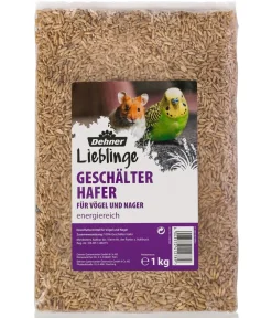Dehner Lieblinge Kleintierfutter|Vogelfutter & Snacks - Geschälter Hafer, 1 kg