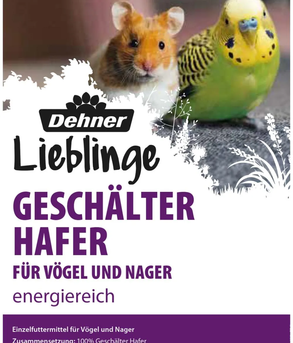 Dehner Lieblinge Kleintierfutter|Vogelfutter & Snacks - Geschälter Hafer, 1 kg